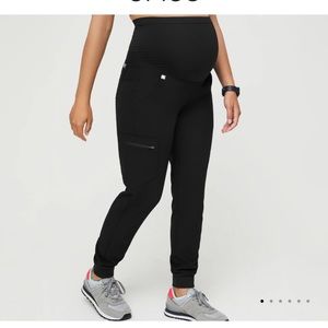 Figs Zamora Maternity Joggers-Black